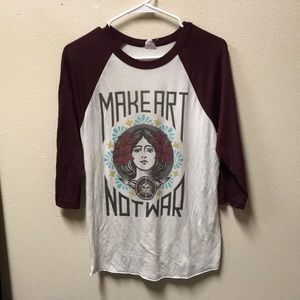 Make art not war shirt